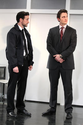 Production Photograph Featuring Mike DiSalvo and Toby Leonard Moore (Suicide Incorporated)   (2012.200.25)