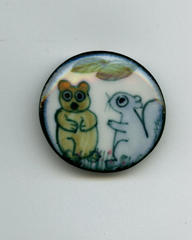 Bear and Squirrel Lapel Pin (Look Back in Anger, 1980)